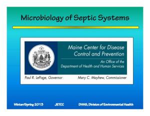 Microbiology of Septic Systems Microbiology of Septic Systems