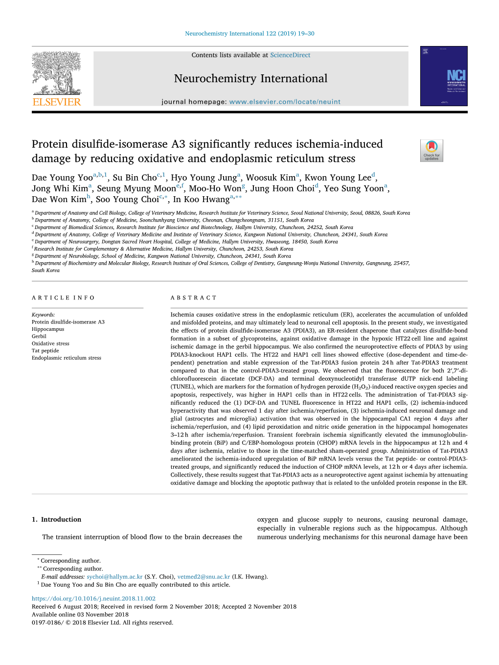 Protein Disulfide-Isomerase A3 Significantly Reduces Ischemia