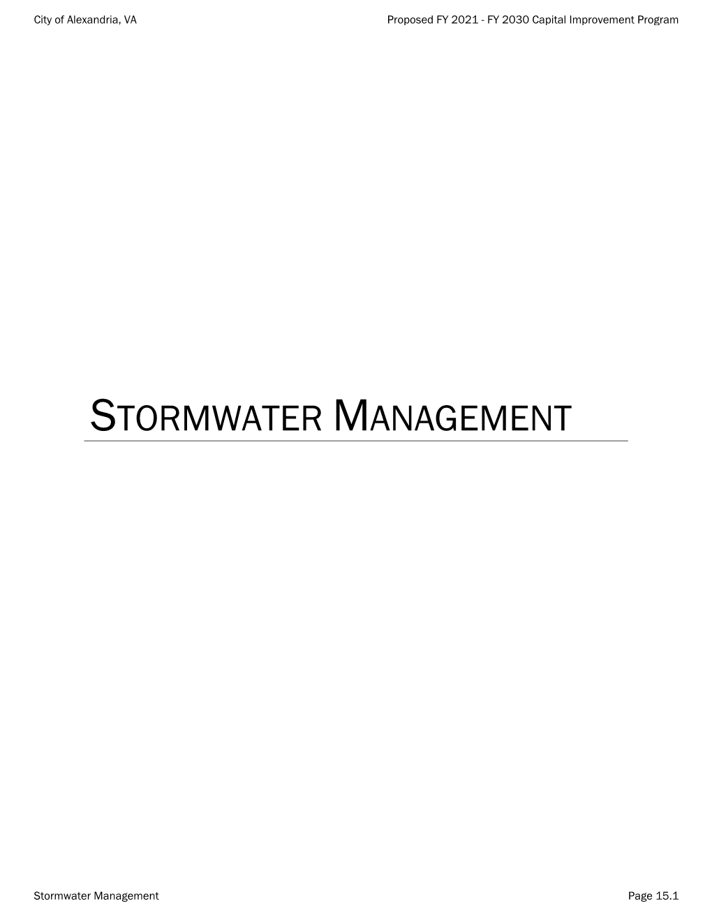 Stormwater Management