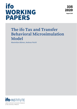 The Ifo Tax and Transfer Behavioral Microsimulation Model