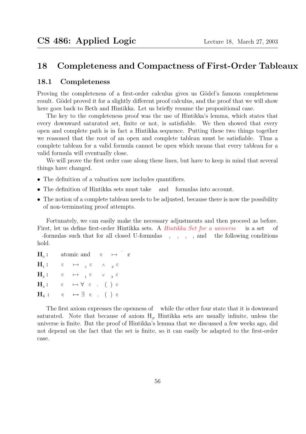 Completeness and Compactness of First-Order Tableaux
