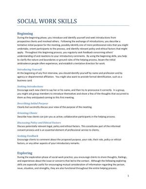 Social Work Skills