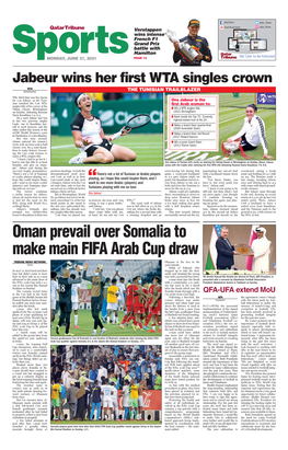 Oman Prevail Over Somalia to Make Main FIFA Arab Cup Draw Tribune News Network Ghassan in the Box in the Doha 33Rd Minute