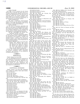 CONGRESSIONAL RECORD—HOUSE June 15, 2005