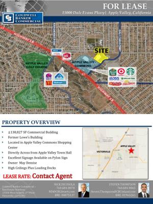 FOR LEASE 15000 Dale Evans Pkwy| Apple Valley, California