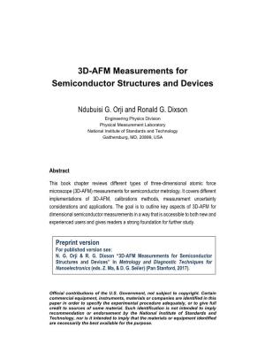 3D-AFM Measurements for Semiconductor Structures and Devices