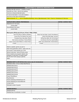 2.6 Smilestones-DJ Wedding Plan Template