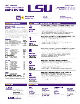 Game Notes Final Four 1953 • 1981 • 1986 • 2006