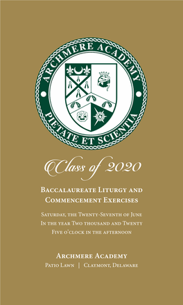 Archmere Academy Patio Lawn | Claymont, Delaware Commencement Procession