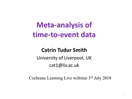 Meta-Analysis of Time-To-Event Data