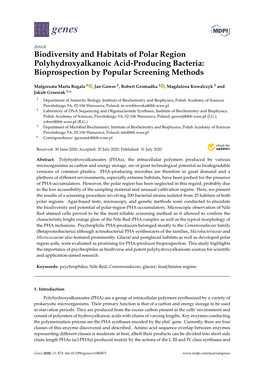 Biodiversity and Habitats of Polar Region Polyhydroxyalkanoic Acid-Producing Bacteria: Bioprospection by Popular Screening Methods