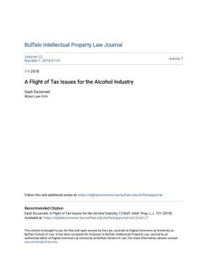 A Flight of Tax Issues for the Alcohol Industry