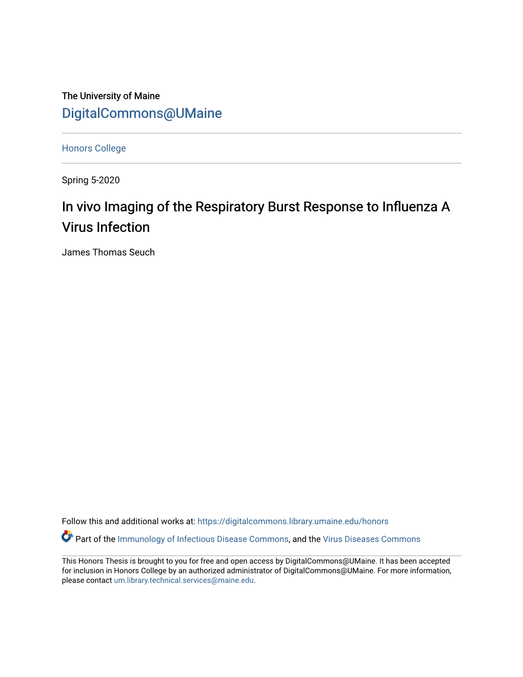 In Vivo Imaging of the Respiratory Burst Response to Influenza a Virus Infection