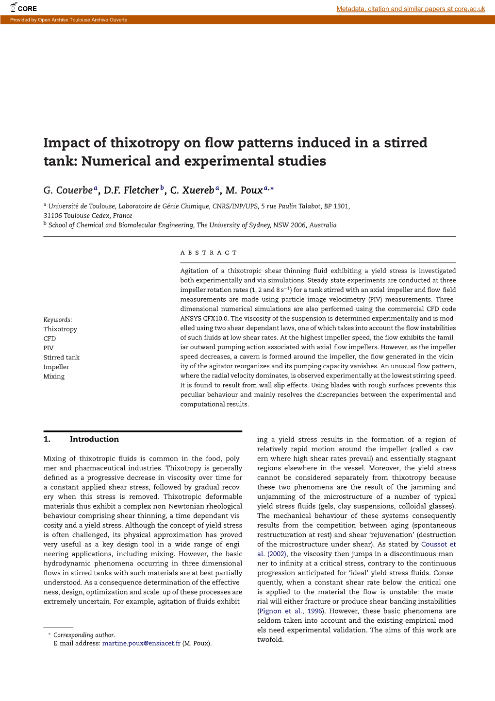 Impact of Thixotropy on Flow Patterns Induced in a Stirred Tank