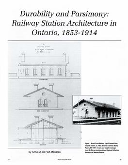 Railway Station Architecture in Ontario, 1853-1914
