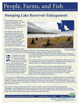 Bumping Lake Reservoir Enlargement