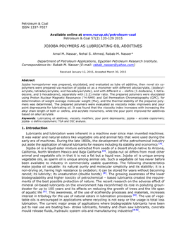 Jojoba Polymers As Lubricating Oil Additives