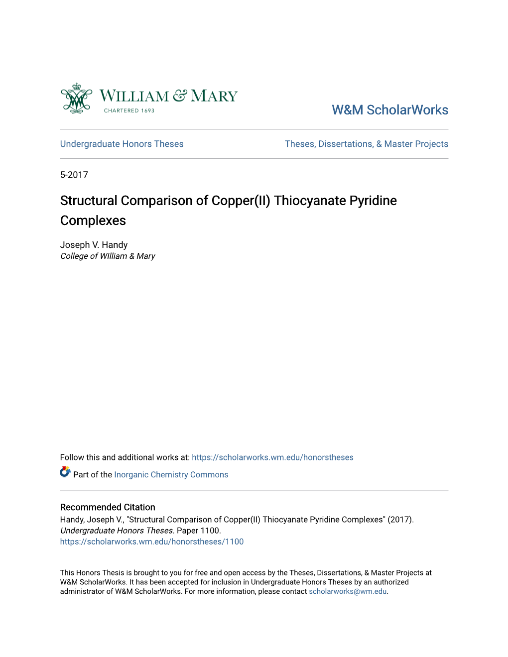 Thiocyanate Pyridine Complexes