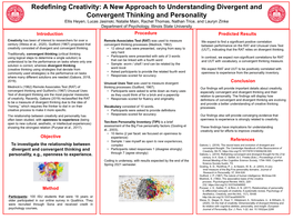 A New Approach to Understanding Divergent and Convergent Thinking