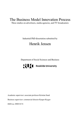 The Business Model Innovation Process Henrik Jensen