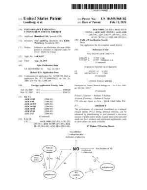 United States Patent (10 ) Patent No.: US 10,555,968 B2 Lundberg Et Al