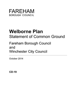 Welborne Plan Statement of Common Ground