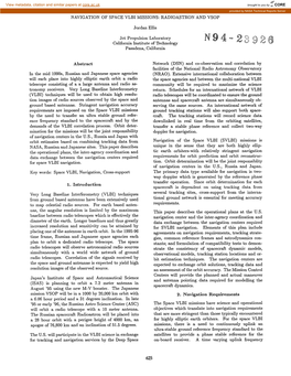 Navigation of Space Vlbi Missions: Radioastron and Vsop