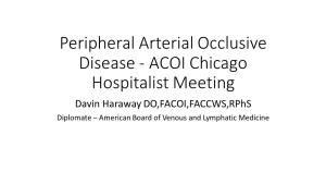 Peripheral Arterial Occlusive Disease