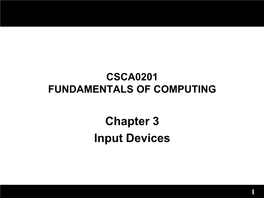 Chapter 3 Input Devices