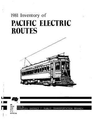 1981 Caltrans Inventory of Pacific Electric Routes