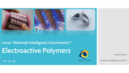 Electroactive Polymers Joana Costa