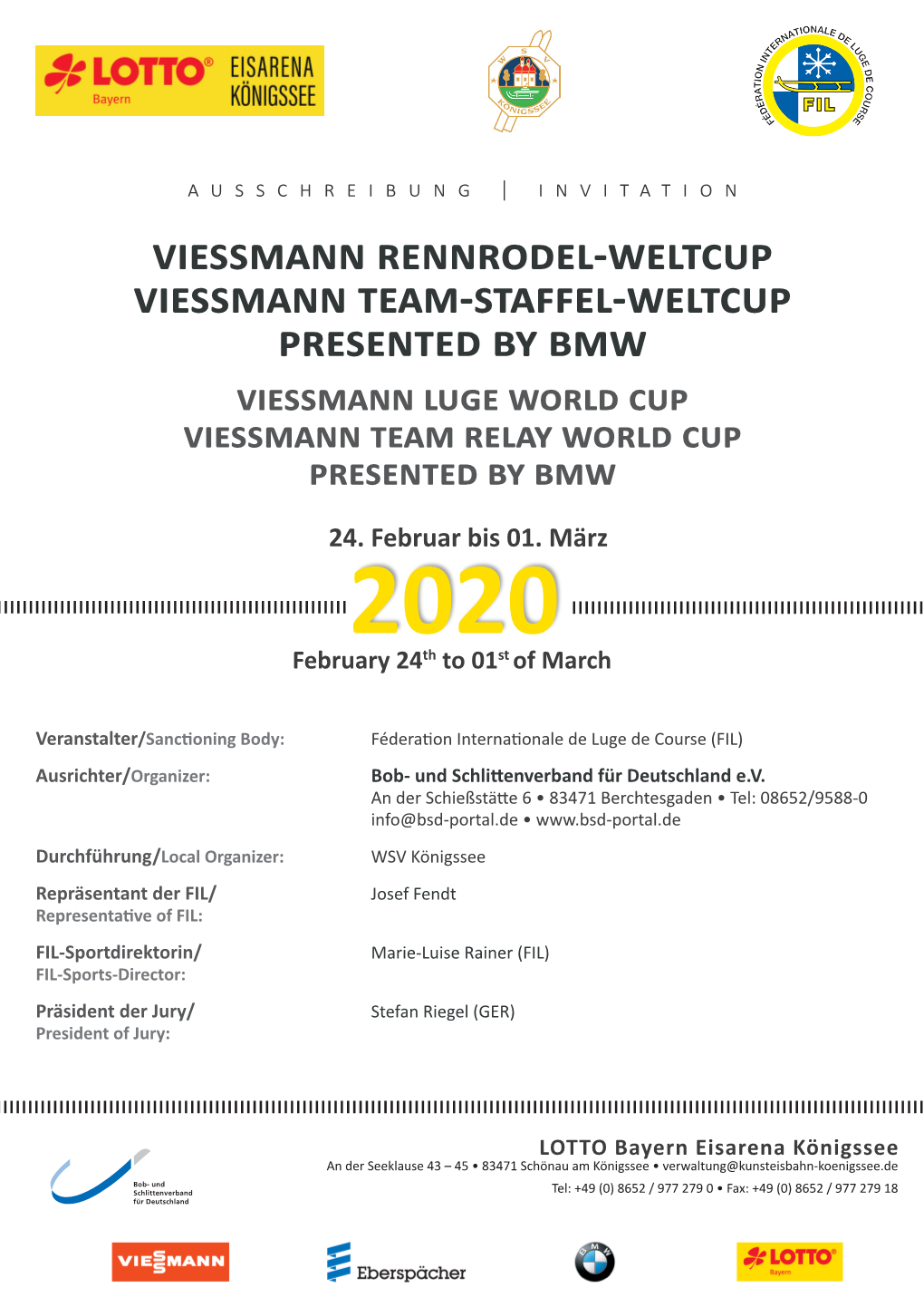 Viessmann RENNRODEL-WELTCUP Viessmann Team-Staffel-Weltcup Presented by Bmw Viessmann Luge World CUP Viessmann Team Relay World Cup Presented by Bmw