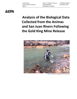 Analysis of the Biological Data Collected from the Animas and San Juan Rivers Following the Gold King Mine Release