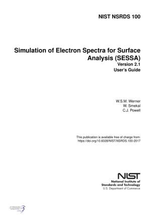 Simulation of Electron Spectra for Surface Analysis (SESSA) Version 2.1 User's Guide