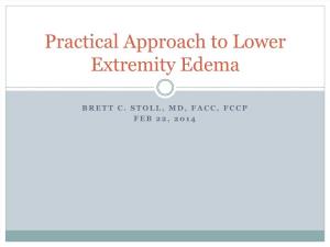 Practical Approach to Lower Extremity Edema