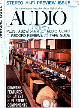 STEREO HI-FI PREVIEW ISSUE J:.Jvgin EERING the Aut Oritative Magazine About High Fidelity 1.181 ARY
