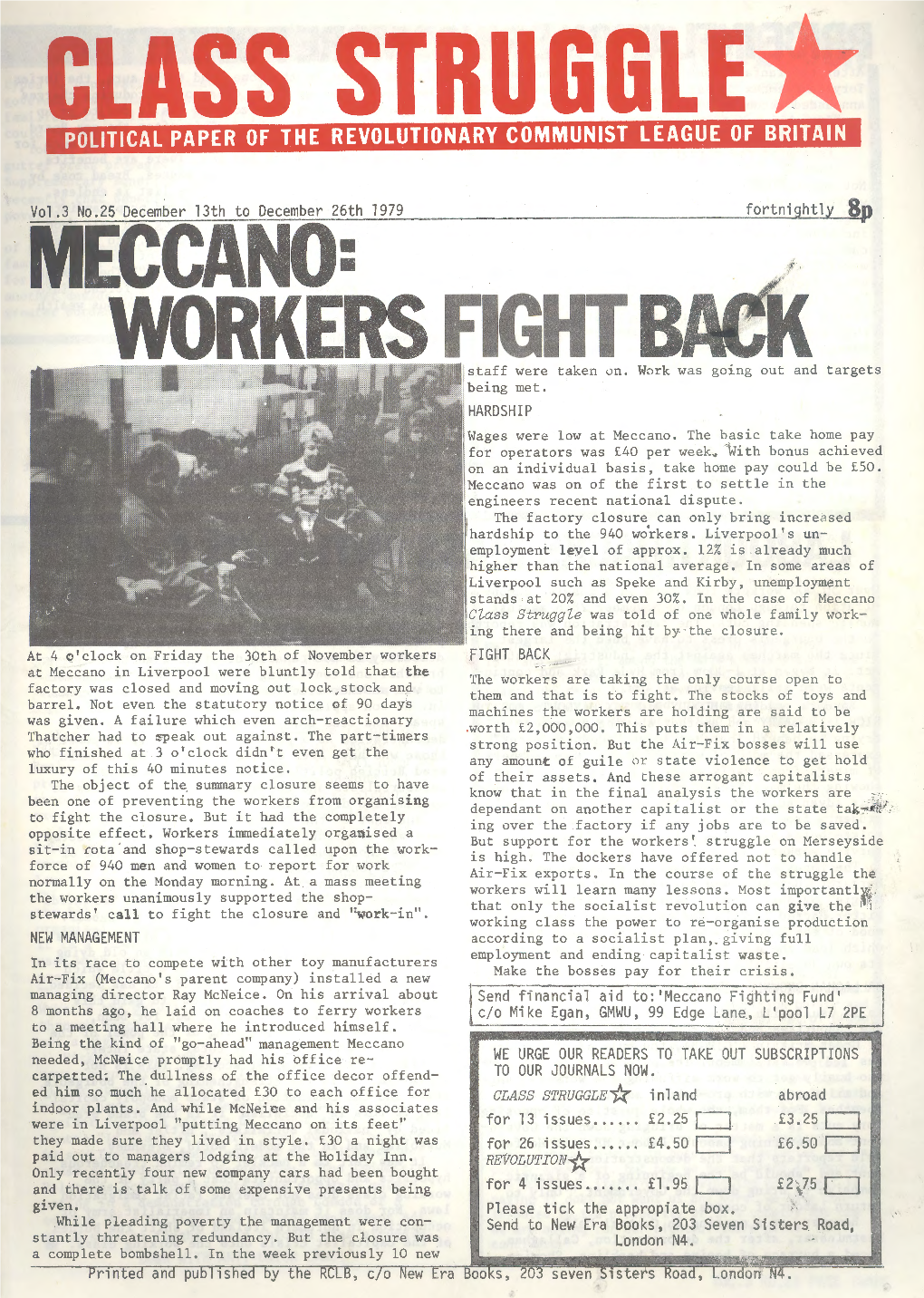 MECCANO= WORKERS FIGHT Staff Were Taken Un