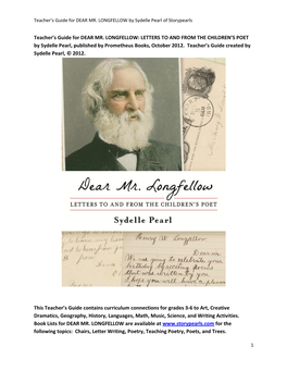 Teacher's Guide for Dear Mr. Longfellow