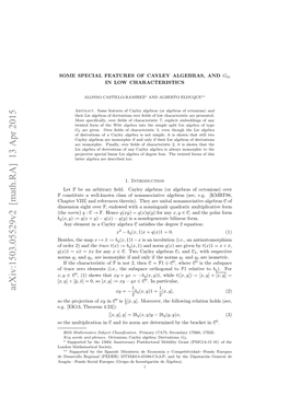 Arxiv:1503.05529V2 [Math.RA] 13 Apr 2015 [ Otepoeto of Projection the So ,Y X, Q Fodr2 N the and 2) Order of Ftaezr Lmns(