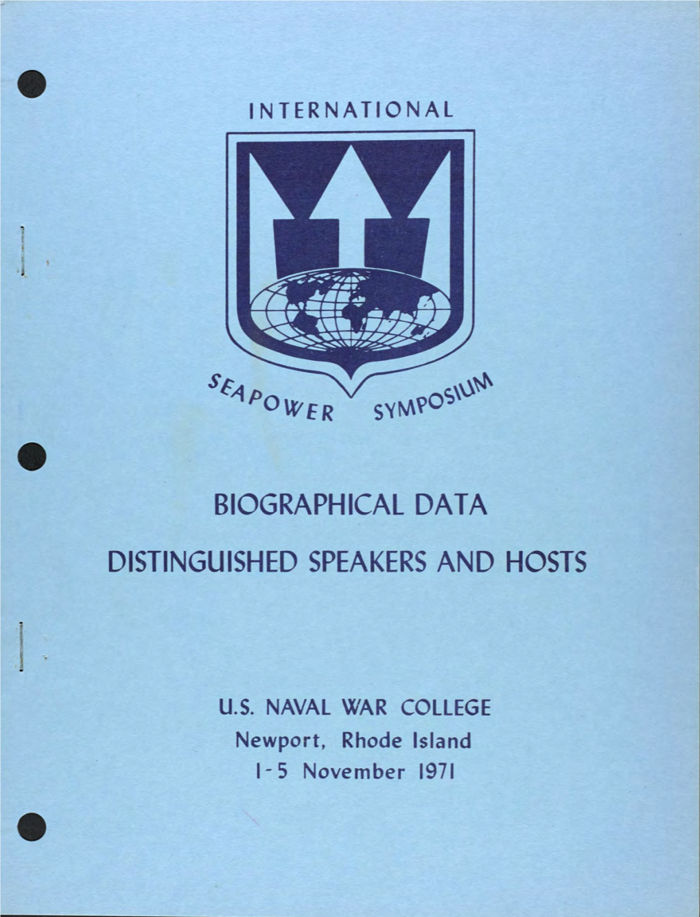 Biographical Data Distinguished Speakers and Hosts