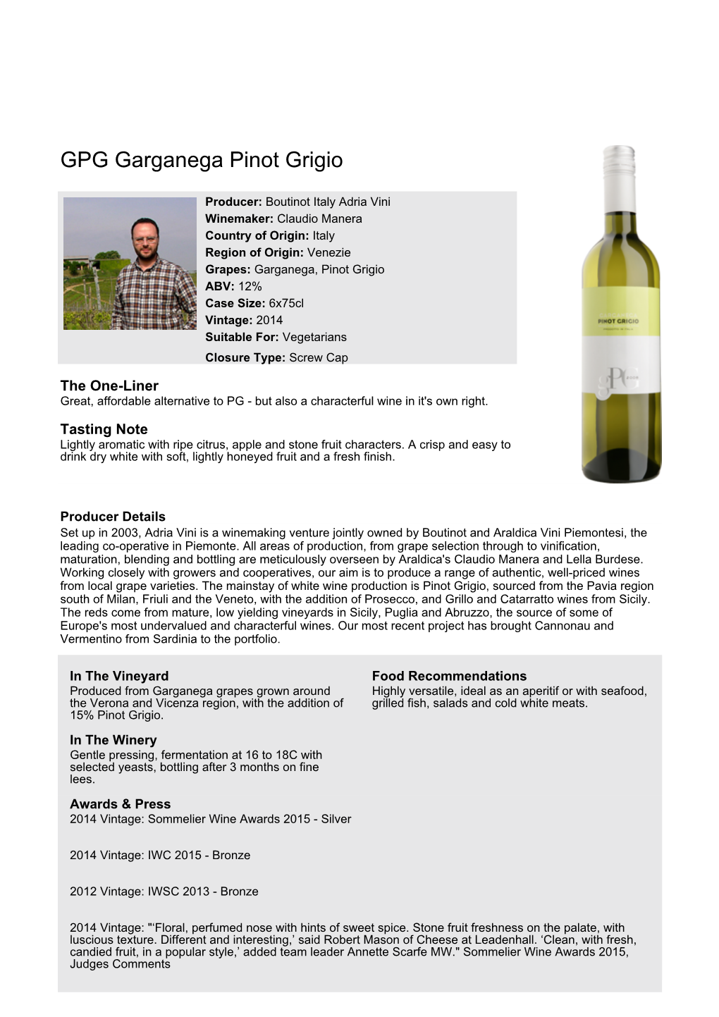 GPG Garganega Pinot Grigio