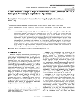 Elastic Pipeline Design of High Performance Micro-Controller YL8MCU for Signal Processing of Digital Home Appliances