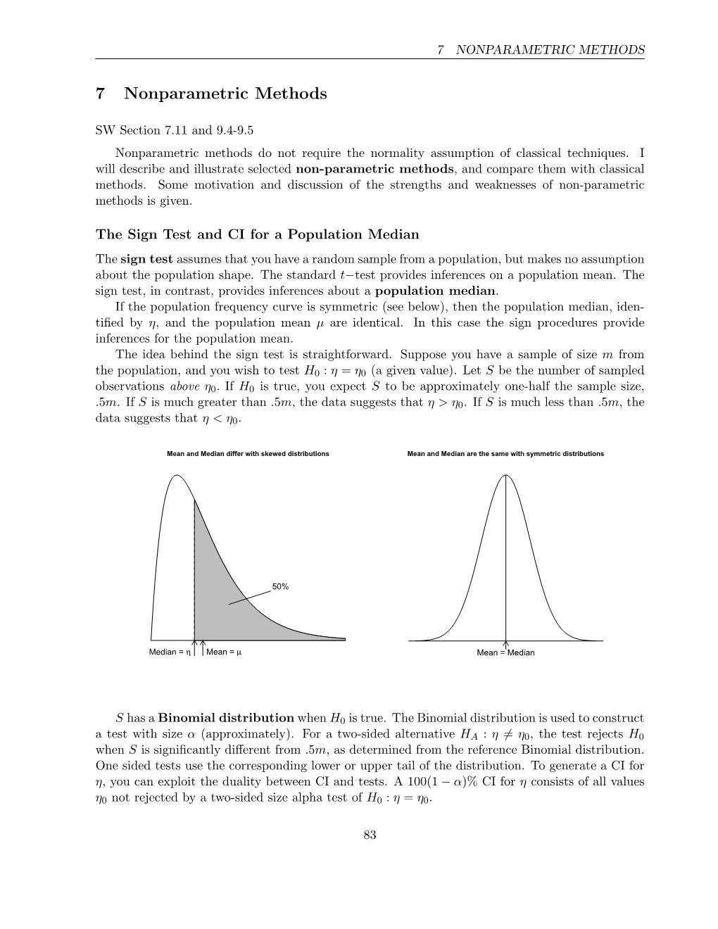 7 Nonparametric Methods