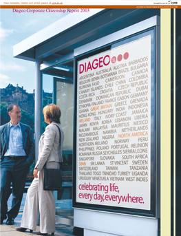 Diageo Corporate Citizenship Report 2003