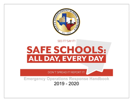 Emergency Response Safe Schools YISD 19-20