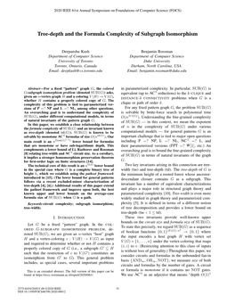 Tree-Depth and the Formula Complexity of Subgraph Isomorphism