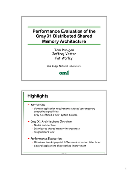 Performance Evaluation of the Cray X1 Distributed Shared Memory Architecture