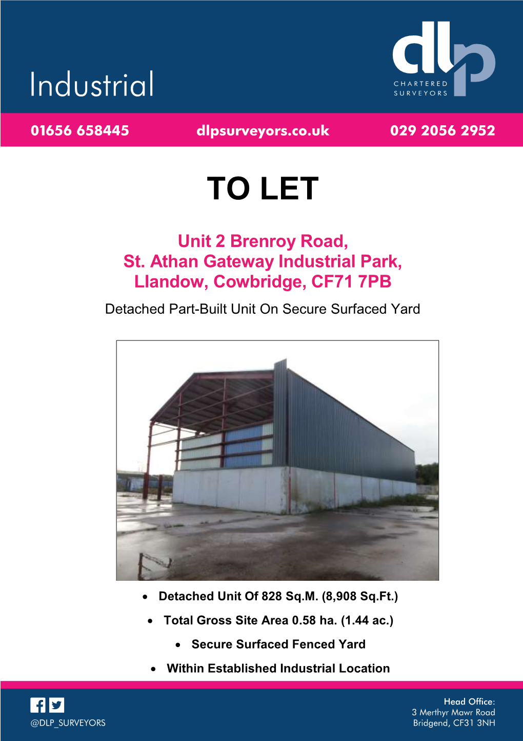 TO LET Unit 2 Brenroy Road, St. Athan Gateway Industrial