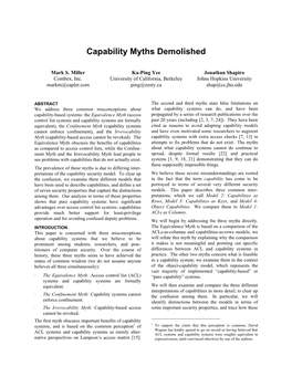 Capability Myths Demolished