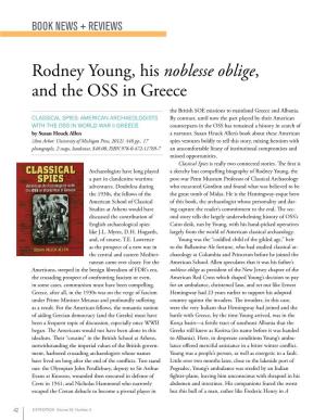 Rodney Young, His Noblesse Oblige, and the OSS in Greece